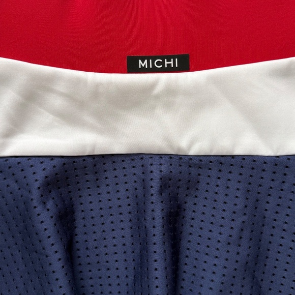 MICHI High Waist Electric Tennis Skirt with Attached Shorts - Picture 7 of 9